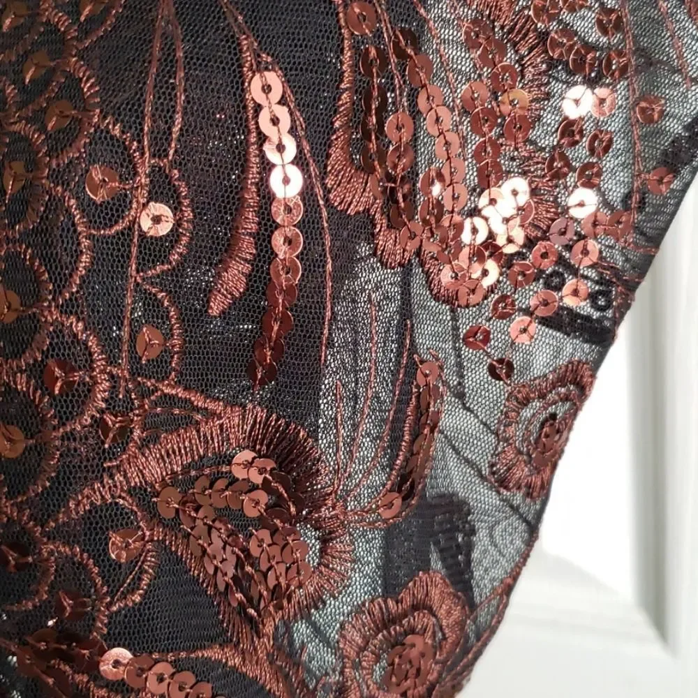 None gorgeous sequined